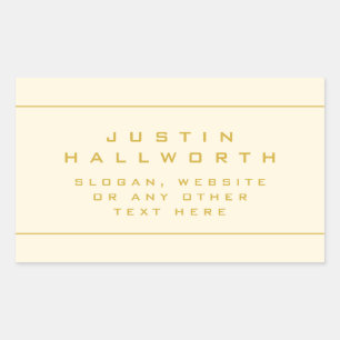 Sticker Rectangulaire Or et amande d'apparence unique