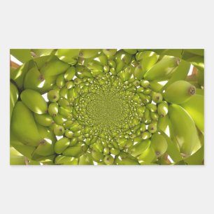 Sticker Rectangulaire Or vert : banane tropicale Twist Kaleidoscope