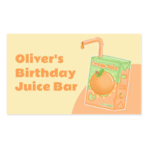 Orange Juice Box fête d'anniversaire