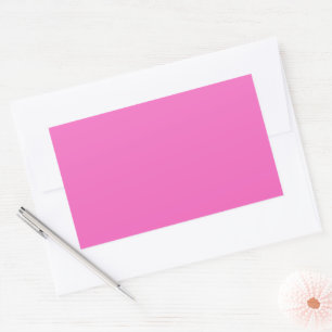 Sticker Rectangulaire Orchidée uni couleur solide rose vif