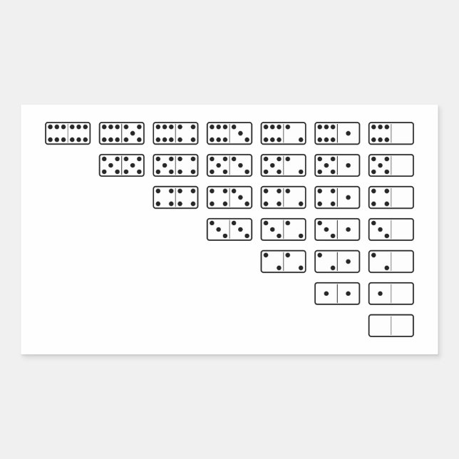 Sticker Rectangulaire Original black and white domino (Devant)