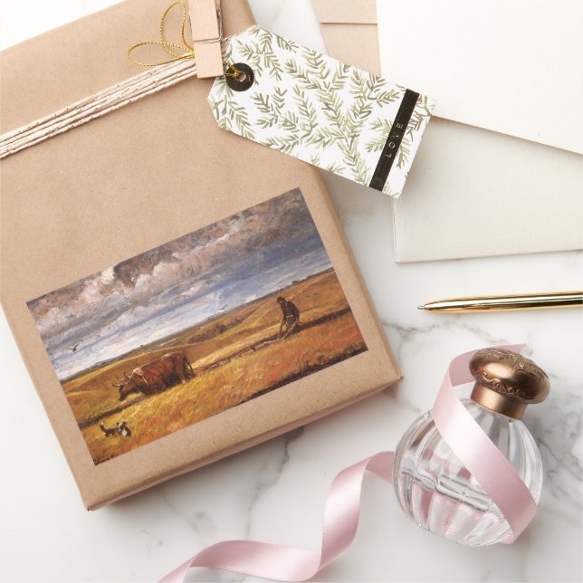 Sticker Rectangulaire Os de bison coulés sous Harvey Thomas Dunn (Cadeaux)