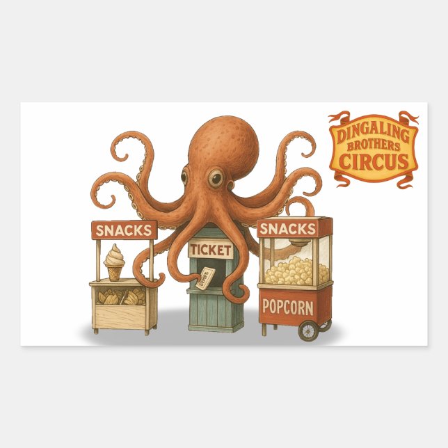 Sticker Rectangulaire Otto’s circus snack shack (Devant)