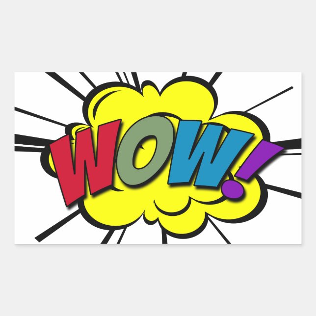 STICKER RECTANGULAIRE OUAH ! (Devant)