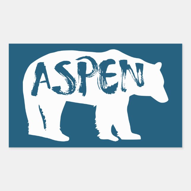 Sticker Rectangulaire Ours d'Aspen Colorado (Devant)
