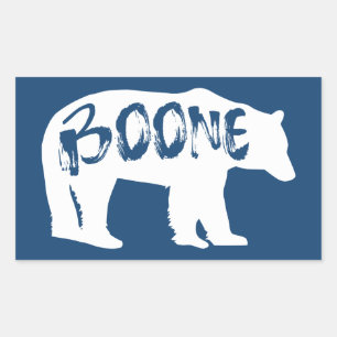 Sticker Rectangulaire Ours de Caroline du Nord Boone