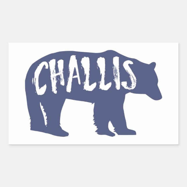 Sticker Rectangulaire Ours de Challis Idaho (Devant)
