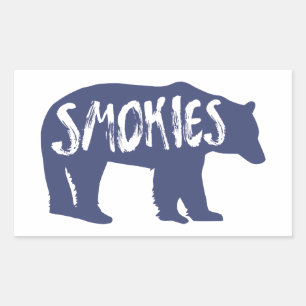 Sticker Rectangulaire Ours de fumée