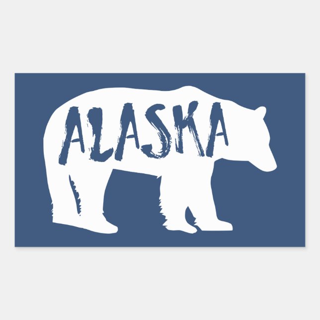 Sticker Rectangulaire Ours de l'Alaska (Devant)