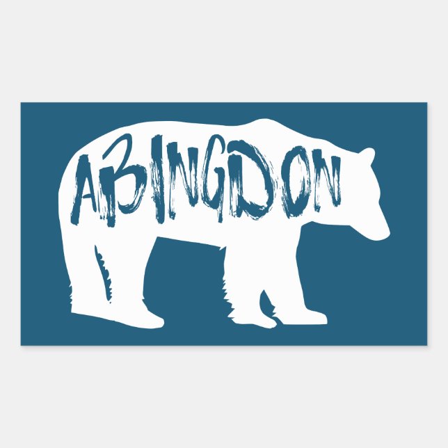 Sticker Rectangulaire Ours de Virginie d'Abingdon (Devant)