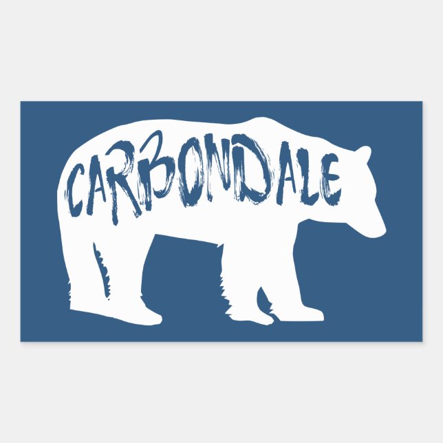 Sticker Rectangulaire Ours du Colorado de Carbondale (Devant)