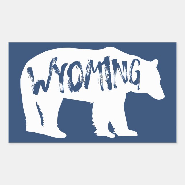 Sticker Rectangulaire Ours du Wyoming (Devant)