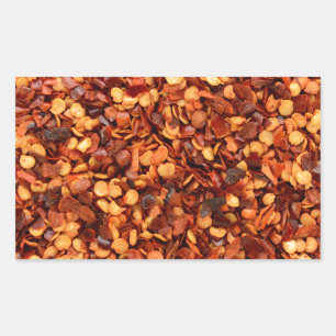 Sticker Rectangulaire Paillettes rouges de piment séché chaud