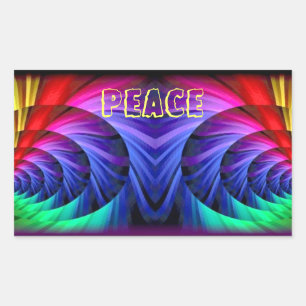 Sticker Rectangulaire Paix