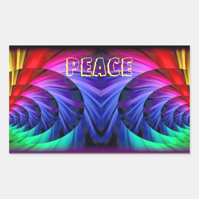 Sticker Rectangulaire Paix (Devant)