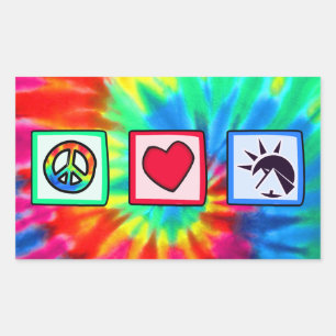 Sticker Rectangulaire Paix, Amour, Egyptiens