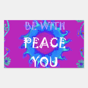 Sticker Rectangulaire Paix Sois avec toi