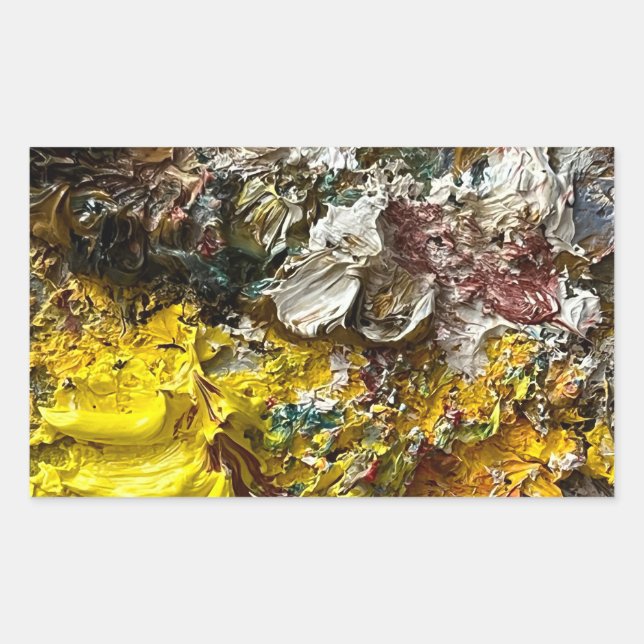 Sticker Rectangulaire Palette de l'artiste #1 (Devant)