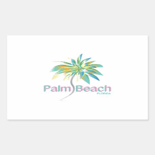 Sticker Rectangulaire Palm Beach, Floride