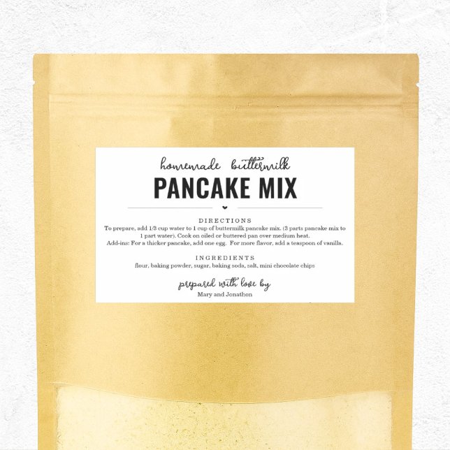 Sticker Rectangulaire Pancake Mix Gift Label (Créateur téléchargé)