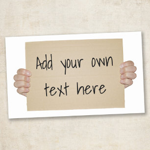 Sticker Rectangulaire Pancarte de protestation en carton personnalisable