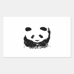 Sticker Rectangulaire Panda