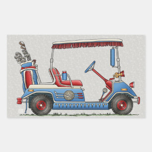 Sticker Rectangulaire Panier de golf