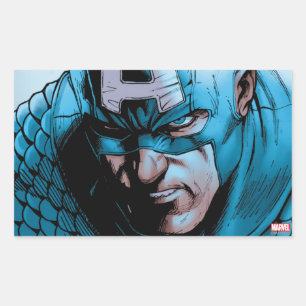 Sticker Rectangulaire Panneau comique Captain America Avengers