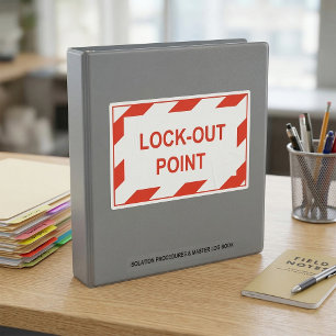 Sticker Rectangulaire Panneau de sécurité point de condamnation