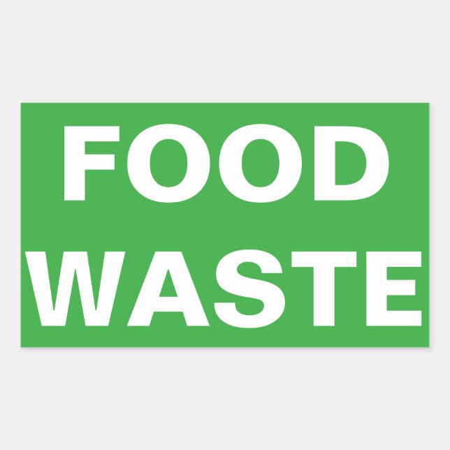Sticker Rectangulaire Panneau Déchets alimentaires (Devant)