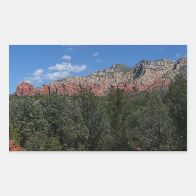 Sticker Rectangulaire Panorama de Red Rocks à Sedona Arizona (Devant)