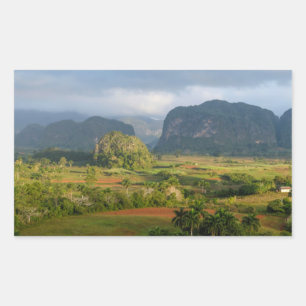 Sticker Rectangulaire Panoramic valley landscape, Cuba