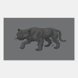 Sticker Rectangulaire Panthère noire