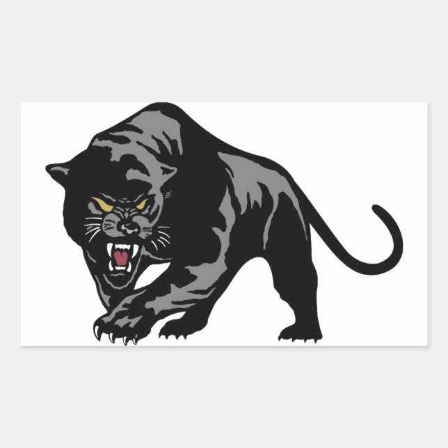 Sticker Rectangulaire Panthère noire (Devant)