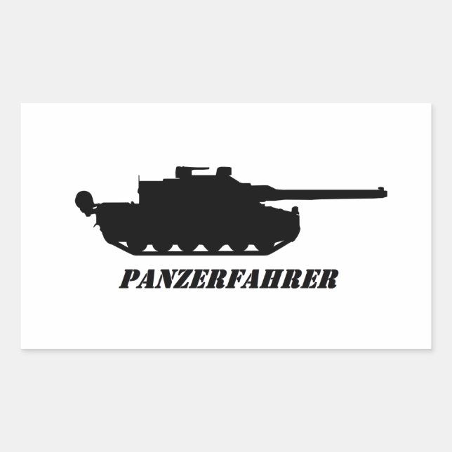 Sticker Rectangulaire panzerfahrer (Devant)