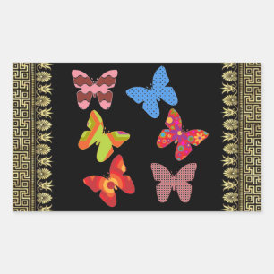 Sticker Rectangulaire Papillons
