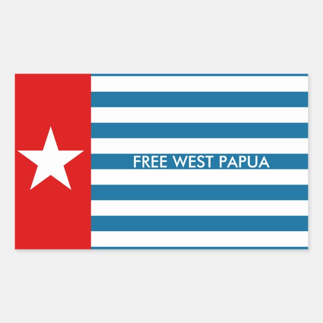 Sticker Rectangulaire papua occidental (Devant)