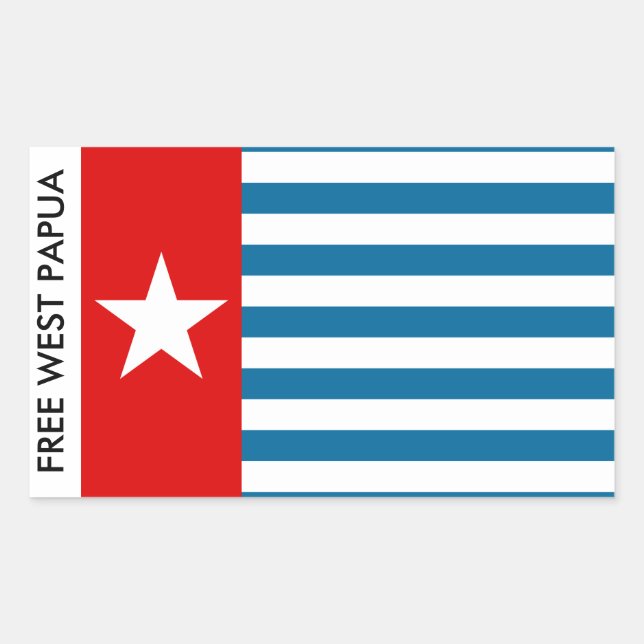 Sticker Rectangulaire papua occidental (Devant)