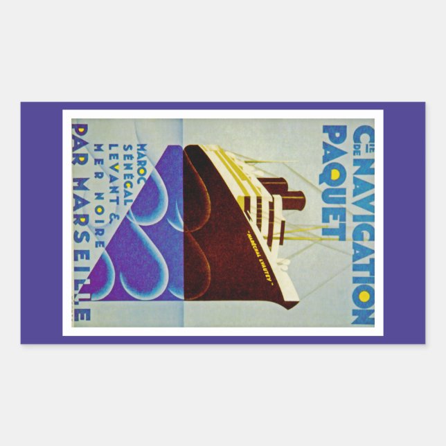 Sticker Rectangulaire Paquet de navigation (Devant)