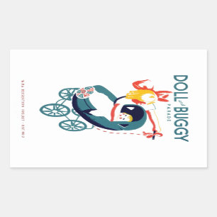 Sticker Rectangulaire Parade poupée et buggy