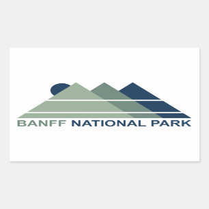 Sticker Rectangulaire Parc national Banff Mountain Sun
