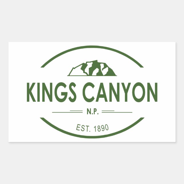 Sticker Rectangulaire Parc national de Kings Canyon (Devant)