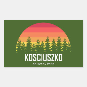 Sticker Rectangulaire Parc national de Kosciuszko