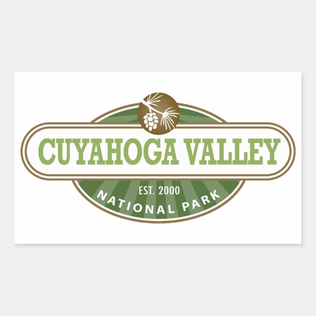 Sticker Rectangulaire Parc national de la vallée de Cuyahoga (Devant)