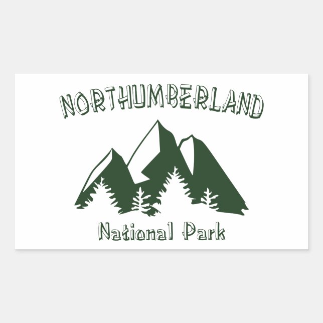 Sticker Rectangulaire Parc national de Northumberland (Devant)