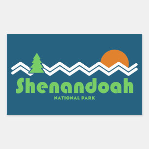Sticker Rectangulaire Parc national de Shenandoah Rétro