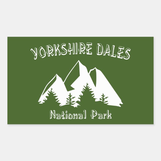 Sticker Rectangulaire Parc national de Yorkshire Dales (Devant)