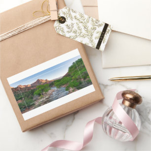 Sticker Rectangulaire Parc national de Zion Rivière Virgin