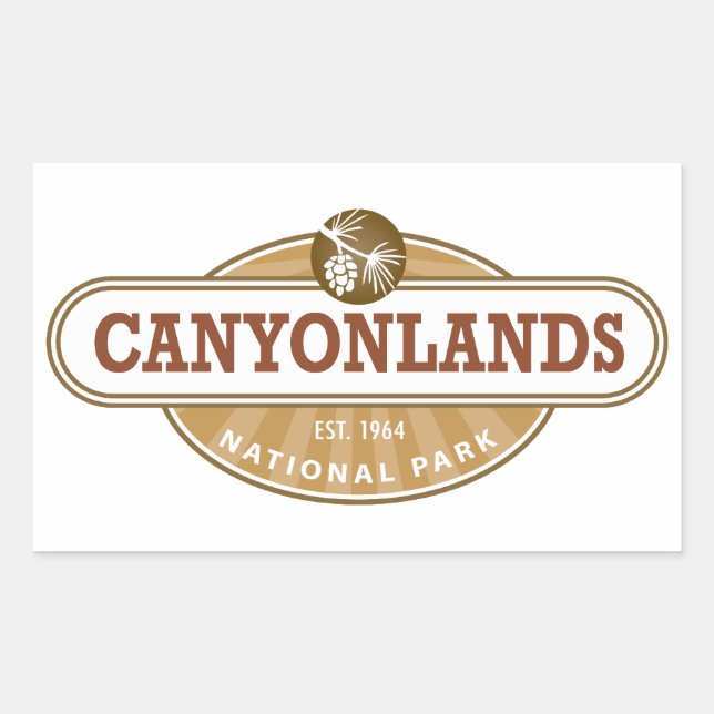 Sticker Rectangulaire Parc national des Canyonlands Utah (Devant)