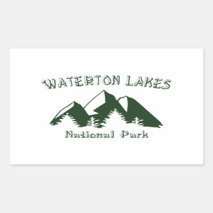 Sticker Rectangulaire Parc national des Lacs-Waterton